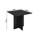 Ver imagem 4 de Mesa para Sala de Jantar Paris 90cm 4 Lugares Tampo MDP Casa D Preto