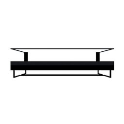 Adega Bar Bebida com Porta Taça 65 Cm Preto - 1