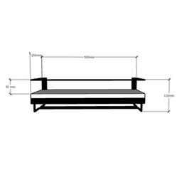 Adega Bar Bebida com Porta Taça 65 Cm Preto - 4