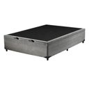 Ver imagem 2 de Base Box Baú Casal Blindado 138x188 Suede Cinza Bio Box