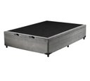 Ver imagem 2 de Base Box Baú Casal Blindado 138x188 Suede Cinza Bio Box
