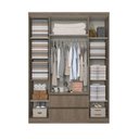 Ver imagem 3 de Guarda Roupa Casal Nobre 4 Portas Rustic Off White - Thb Móveis