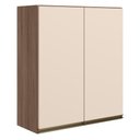 Ver imagem 1 de Armario Aereo 2 Portas MDF 80x90 cm Kali 119846 Carvalho Toq Off White Nicioli