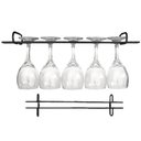 Ver imagem 2 de Kit 5 Porta Taças Teto Suspenso Reto 42cm Preto Fosco