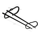 Ver imagem 3 de Kit 5 Porta Taças Teto Suspenso Reto 42cm Preto Fosco