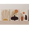 Kit de 3 Quadros Decorativos Boho com Vasos Florais Terroso - 1
