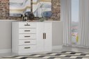 Ver imagem 1 de Cômoda para Quarto com Sapateira 5 Gavetas - Seul-branco - Móveis Novo Horizonte