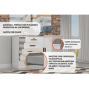 Ver imagem 2 de Cômoda para Quarto com Sapateira 5 Gavetas - Seul-branco - Móveis Novo Horizonte
