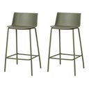 Ver imagem 1 de Kit 2 Banquetas Ipanema Média Fratini 86,50 Cm (altura) em Polipropileno Base em Aço Verde Aloe