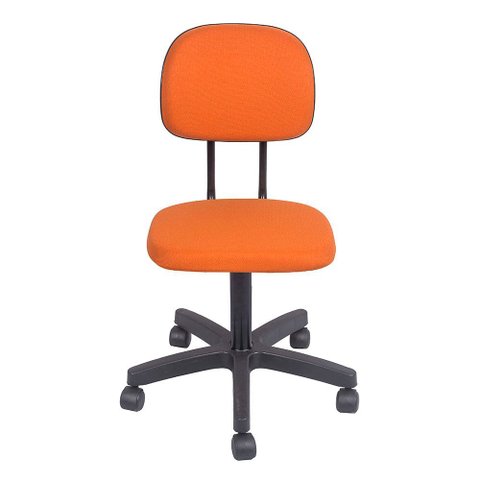 Cadeira de Escritorio Giratoria por Rodizio sem Regulagem de Altura Laranja Popmov Tropical