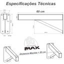 Ver mais imagens de Suporte Pia Parafusar Bancada Aparador 60 Cm Preto