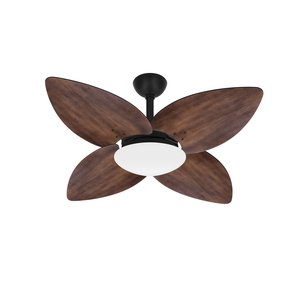 Ventilador Teto Preto 4 Pás Madeira Turbo Winds Ventax 220v