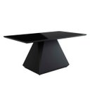 Ver imagem 1 de Mesa de Jantar Retangular 8 Lugares 200x100cm Lia Tampo Vidro Preto Ccs