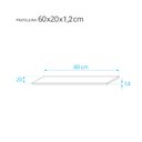 Ver imagem 2 de Kit 6 Prateleira Branca MDF 60 x 20cm Suporte Invisível