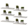 Kit 6 Prateleira Branca MDF 60 x 20cm Suporte Invisível - 1