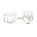 Ver imagem 4 de Rodizio Fixo Macio 25mm para Ferragem Giratória 2 Unidades