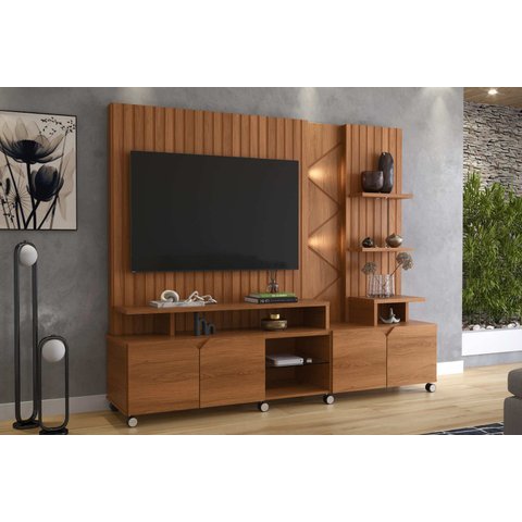 Estante Home para Tv de 55 Polegadas Cross Lukaliam:jequitiba