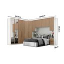 Ver imagem 4 de Quarto Casal Modulado Seletto 6 Peças (1 Armário Ponte + 1 Closet + 2 Guarda Roupas + 2