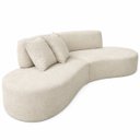 Ver imagem 3 de Sofá Virgínia 2,5m Estofado Suede Moderno Confortável Luxo