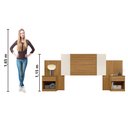 Ver imagem 7 de Cabeceira Araguaia 235cm com Mesa de Cabeceira Freijó Off White Cinza Flex Moval