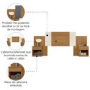 Ver imagem 5 de Cabeceira Araguaia 235cm com Mesa de Cabeceira Freijó Off White Cinza Flex Moval