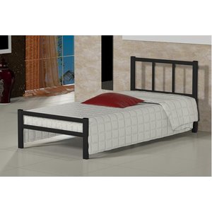 Cama Tubolar Solteiro em Aço Reforçada:cama Lais/preto