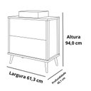 Ver imagem 3 de Gabinete de Banheiro Veneto com Cuba 60cm Cappuccino/freijo - Mgm