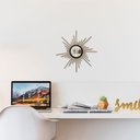 Ver imagem 3 de Espelho decorativo de parede redondo com moldura pequeno Mini Órion Dourado