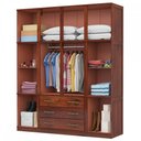 Ver imagem 4 de Guarda-Roupa Casal Paris 10 Portas 3 Gavetas com Espelho Mogano 371 - Lanes