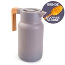 Ver imagem 2 de Garrafa Térmica Wood Fashion Cinza 1l e Escova Limpeza Termopro