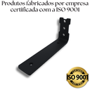 Ver imagem 2 de Dois Suportes Mão Francesa Tipo L Embutido 15cm Fixo de Parede Design Moderno Preto