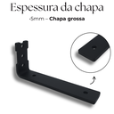 Ver imagem 7 de Dois Suportes Mão Francesa Tipo L Embutido 15cm Fixo de Parede Design Moderno Preto