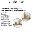 Ver imagem 3 de Dois Suportes Mão Francesa Tipo L Embutido 15cm Fixo de Parede Design Moderno Preto