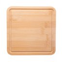 Ver imagem 1 de Tábua de Bambu Square 17x1cm Lyor Servir Petiscos Quadrada com Cava Buffet