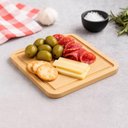 Ver imagem 3 de Tábua de Bambu Square 17x1cm Lyor Servir Petiscos Quadrada com Cava Buffet