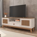 Ver imagem 1 de Rack Sala Esmeralda para Tv até 60 Polegadas Pés em Madeira - Off White/noce