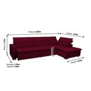 Ver imagem 2 de Sofá Istambul 3.80x1.90m Retrátil e Reclinável com Chaise - Vinho