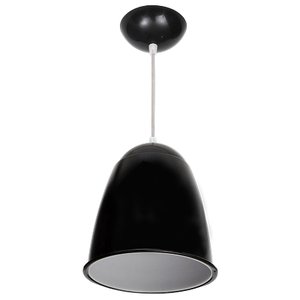 Kit 2 Pendente Ananda Poptem preto luminária lustre 21cm copo sala