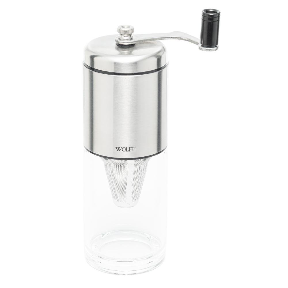 Moedor de Café Wolff de Aço Inox Manual Filtro 6,5cm x 6,5cm - 1