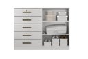 Ver imagem 5 de Cômoda para Quarto com Sapateira 5 Gavetas - Space-Branco - Móveis Novo Horizonte