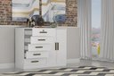 Ver imagem 2 de Cômoda para Quarto com Sapateira 5 Gavetas - Space-Branco - Móveis Novo Horizonte