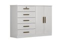 Ver imagem 1 de Cômoda para Quarto com Sapateira 5 Gavetas - Space-Branco - Móveis Novo Horizonte