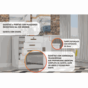 Ver imagem 3 de Cômoda para Quarto com Sapateira 5 Gavetas - Space-Branco - Móveis Novo Horizonte