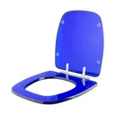 Ver imagem 2 de Assento Sanitário Poliester Fit Azul Translucido para vaso Celite