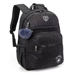Mochila Escolar Infantil Kk24m14 Preta - Kika - 1