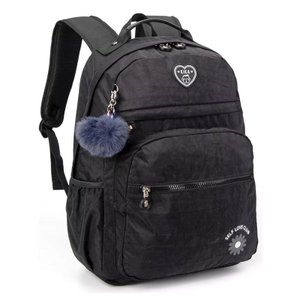 Mochila Escolar Infantil Kk24m14 Preta - Kika