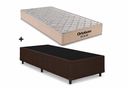 Ver imagem 1 de Cama Base Solteiro Marrom Colchao Fit D45 Espuma 88x188 - Ortobom