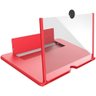 Amplificador de Tela para Celular, Efeito 3d, Tela com Suporte de Mesa Vermelho - 5