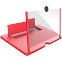 Ver imagem 5 de Amplificador de Tela para Celular, Efeito 3d, Tela com Suporte de Mesa Vermelho