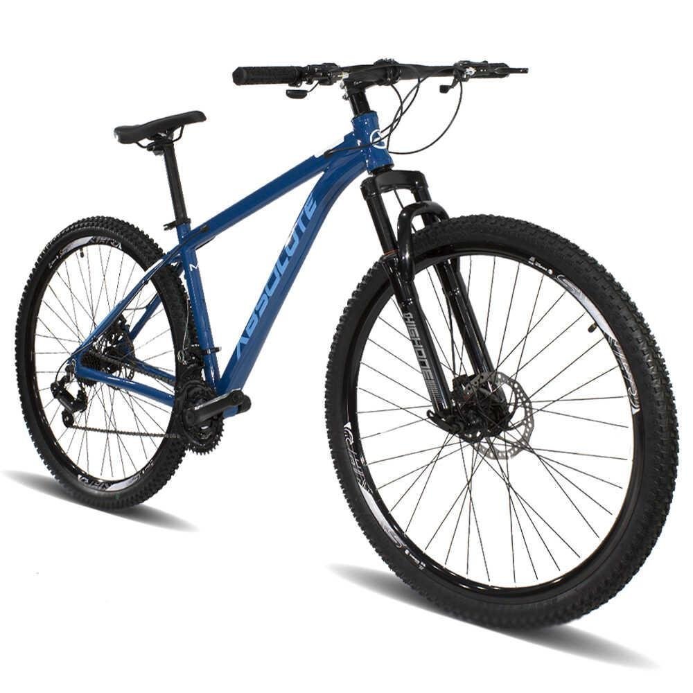 Bicicleta Aro 29 Absolute Nero Aluminio Câmbios Shimano 21v Freio a Disco - Azul - 17 - 1